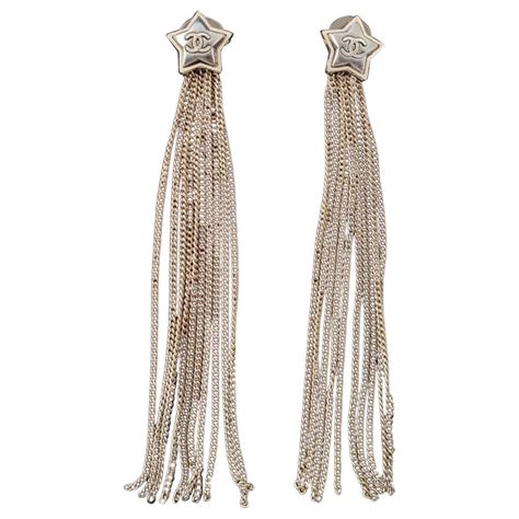 chanel star tassel earrings|Chanel ring earrings.